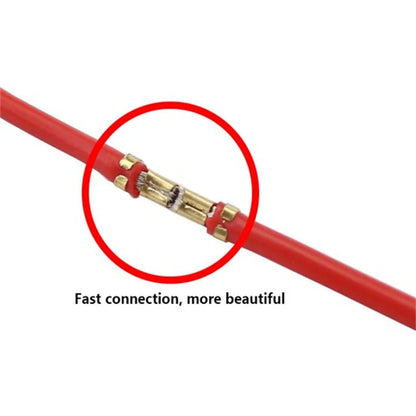 Electrical Wire 0.5-1.5mm2 Gold Brass Plated Tin Surface Uninsulated Female Spade Terminal Connectors Terminals Crimp