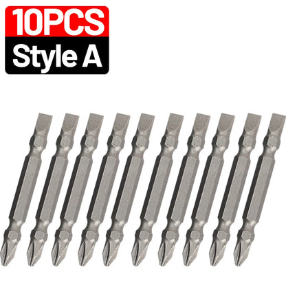 PH2 Cross Slot Magnetic Screwdriver Bits S2 Steel Magnetic Double Head Torque Batch Head Drill Bit Electric Driver Power Tools