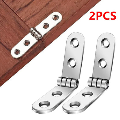 2pcs 180 Degree Screw-On Hinges For Sewing Machine Cabinet Door Hinge  Foldable Hinge Flap Furniture Hardware Accessories