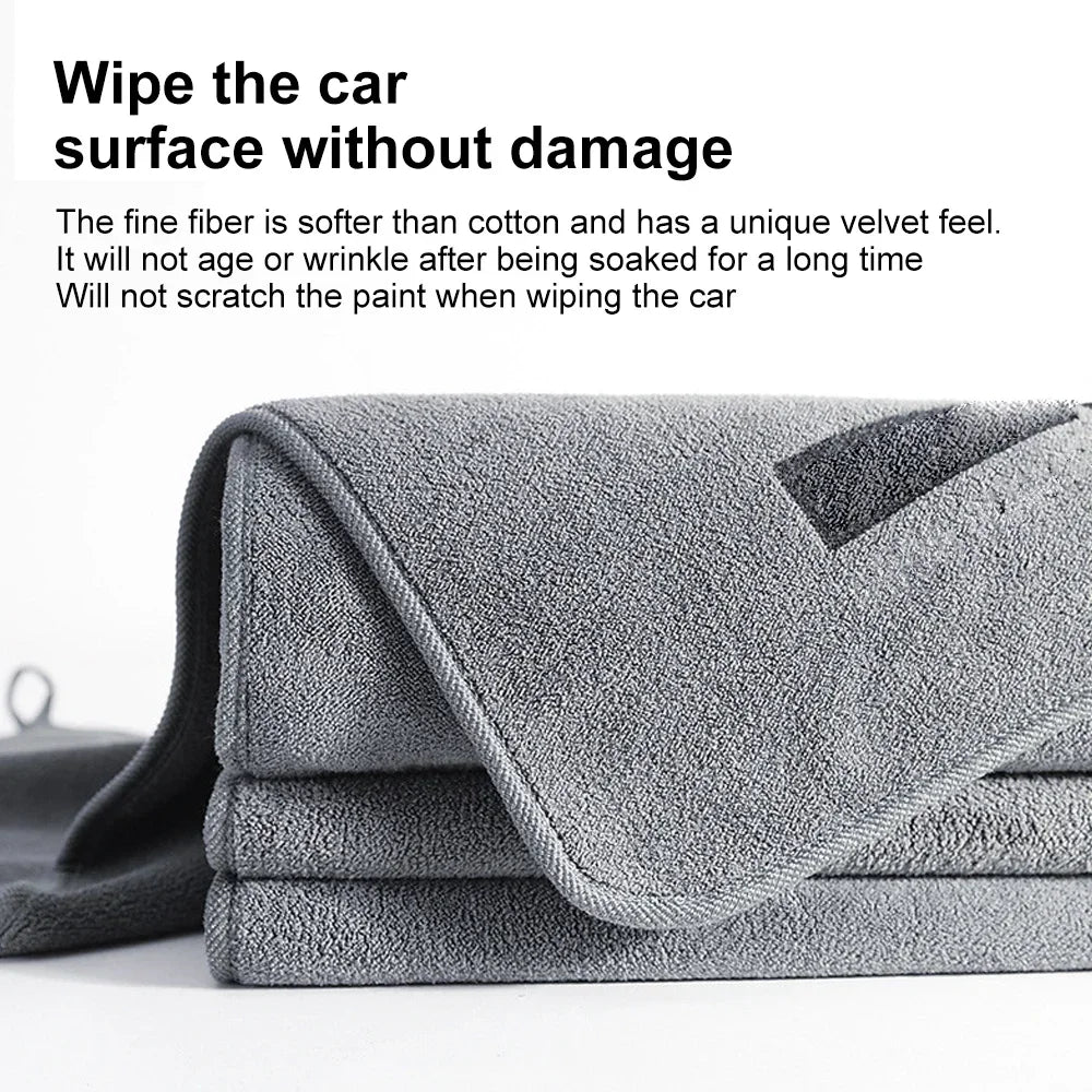 New High-end Microfiber Car Wash Towel Soft Drying Cloth Car Body Towels Double Layer Plush Thicken Water Absorption Car Rag
