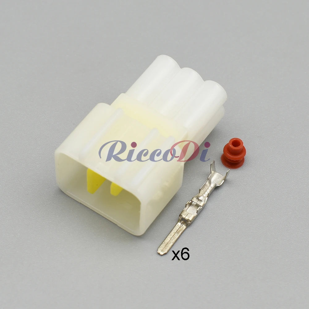6-Pin Furukawa Waterproof Connector FW-C-6M-B / FW-C-6F-B — FW Series Sealed Automotive Wiring Plug