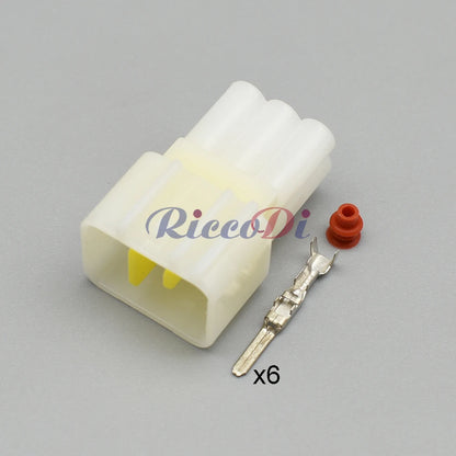 6-Pin Furukawa Waterproof Connector FW-C-6M-B / FW-C-6F-B — FW Series Sealed Automotive Wiring Plug