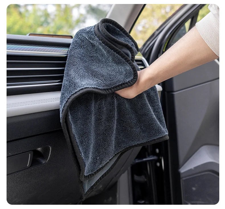 Microfiber Twisted Loop Cleaning Cloth Super Absorbent Car Wash Towel