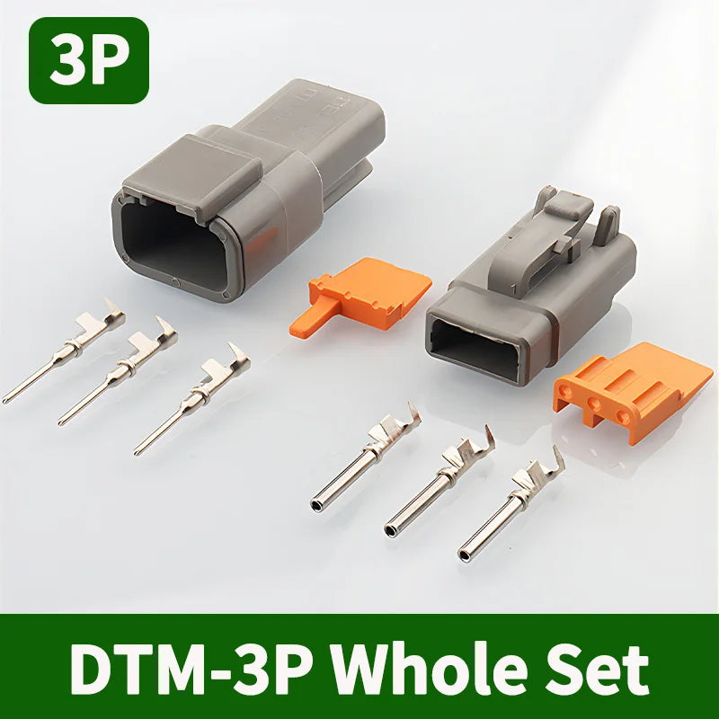 2-12 Pin Way Deutsch DTM Series Connector Male Female Docking Harness Plug 2P 3P 4P 6P 8P 12P DTM04-2P DTM06-2S