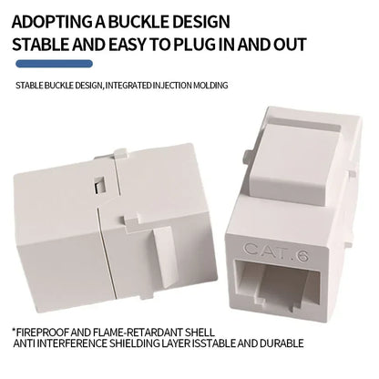Tool-Free Keystone Jack CAT5E/CAT6/CAT6A RJ45 Ethernet Wall Plate U/UTP Network Module Adapter