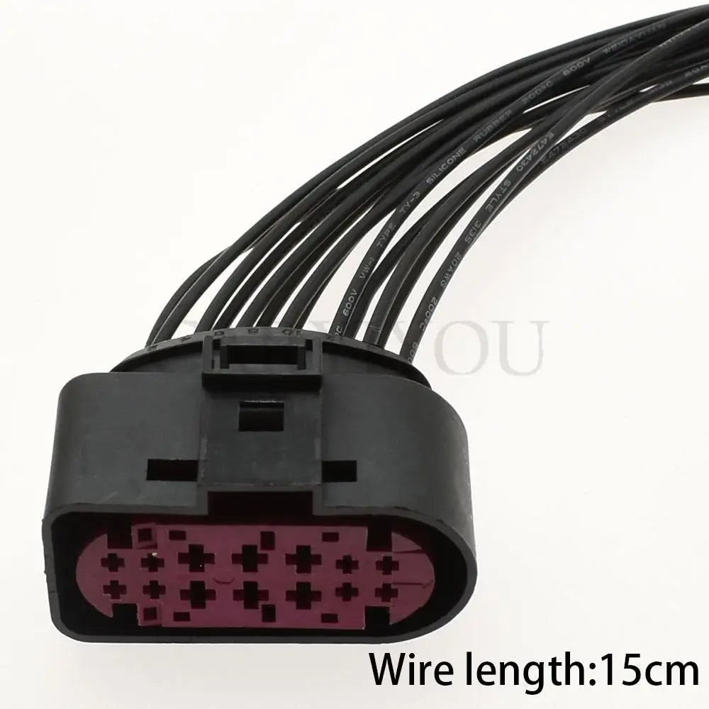 1J0973737 / 1J0973837 Automotive 14-Pin Waterproof Connector — VW Xenon Headlight Lamp Socket