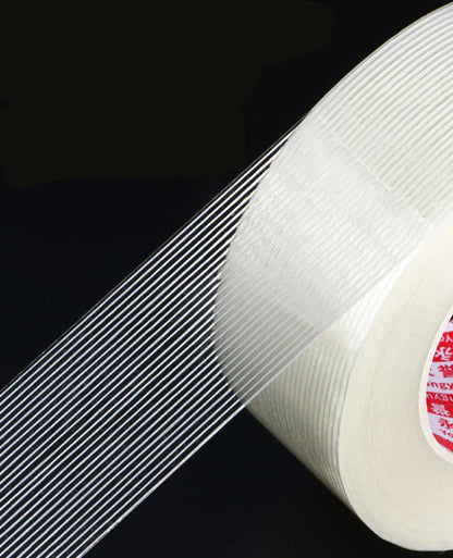 Striped Mesh Fiber Tape High Adhesion Packaging Tape 10mm–50mm for Battery Pack Fixation and Handling