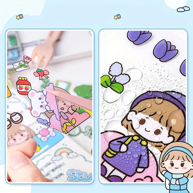 40/80pcs PET Stickers Season Series PET Decorative Stickers DIY Diary Girls Scrapbooking Material Decor Album Stationery Sticker