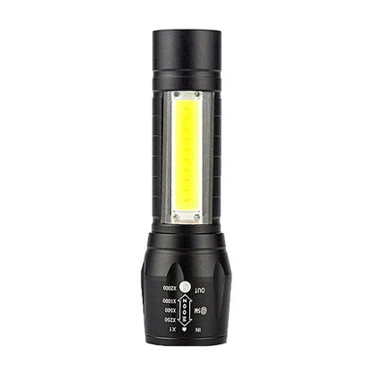 COB+XPE Mini LED Pocket Flashlight with Pen Clip Portable USB Rechargeable Torch Outdoor Zoomable Light Tactical Lantern Lamp