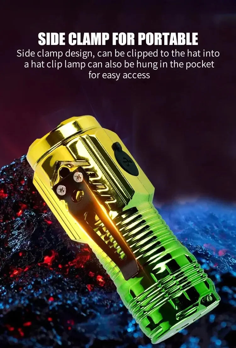 Three Eyes Little Monster LED Flashlight Rechargeable Mini Torch