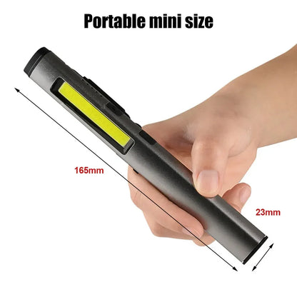 Portable UV LED Pen Light USB Rechargeable Work Lantern with Magnet
