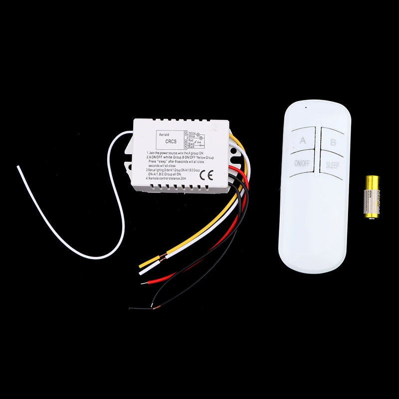 220V RF433 1/2/3/4 Ways Digital Remote Control Light Switch Wireless ON OFF Switch For Light Bulb Chandelier