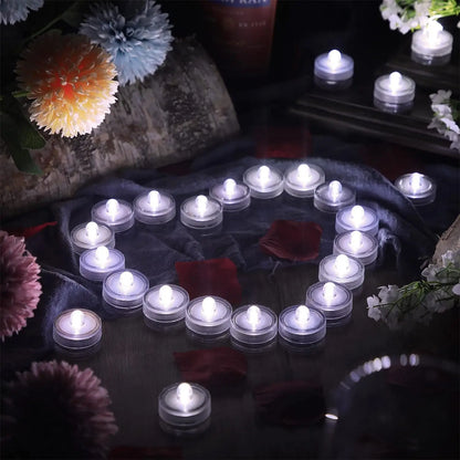 LED Flameless Waterproof Tea Lights Submersible Pool Candle Lights Decor