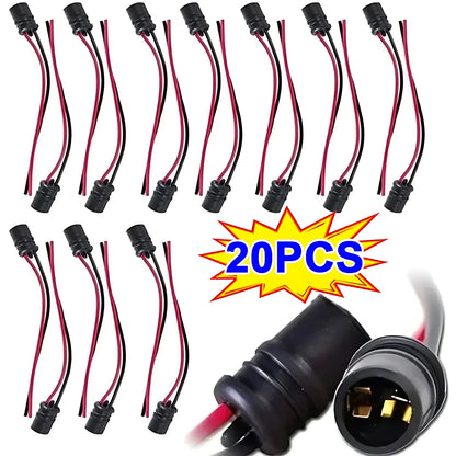 DC12V T10 W5W 147 Bulb Socket Connector Wire Harness Holder 14cm