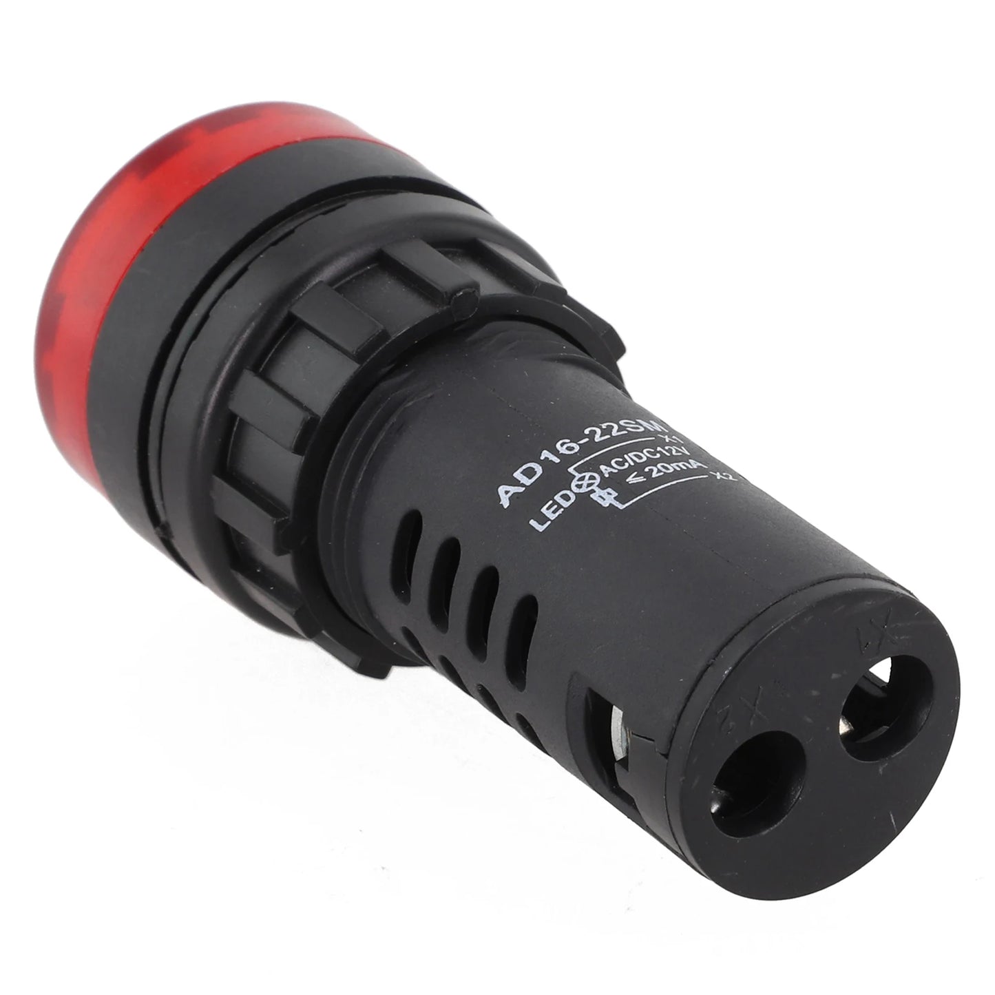 22mm Sound & Light Alarm — AD16-22SM Red LED Buzzer, AC/DC 12V/24V/220V