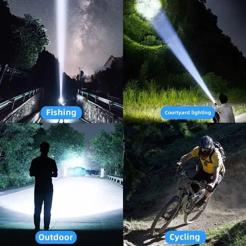 Ultra Bright Rechargeable LED Flashlight Zoomable Waterproof Torch