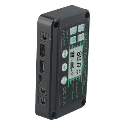 Digital Display Waterproof MPPT Solar Charge Controller Adjustable Current Options 10A 100A Efficient Energy Utilization