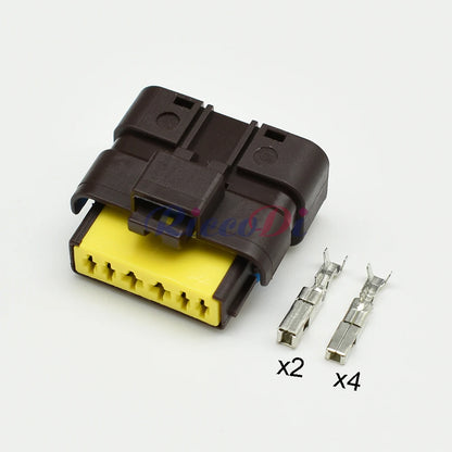 1.5 / 2.8 Series 6 Pin Waterproof Automotive Fuel Pump Connector 211PC069S0190 Auto Wire Socket
