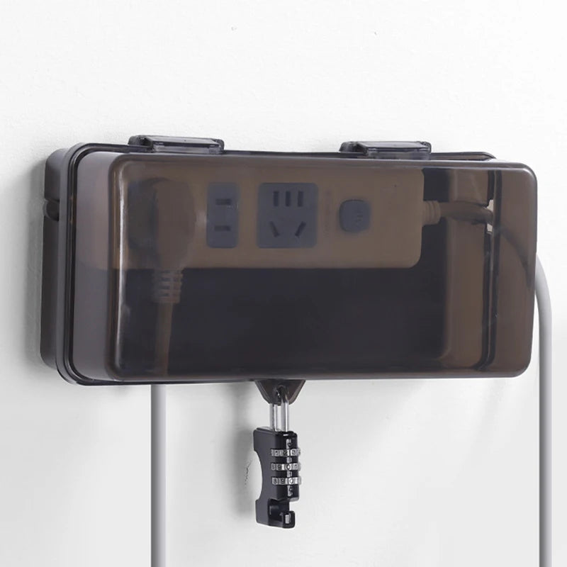 New 6 Outlets Plastic Cable Management Box Electrical Boxes Rain-Proof Weather Proof Plug Box Lead Cover For Protect Outlet Plug