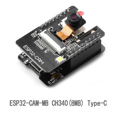 ESP32-CAM Development Board with Type-C, FT232/CH340, Bluetooth and OV2640 Camera