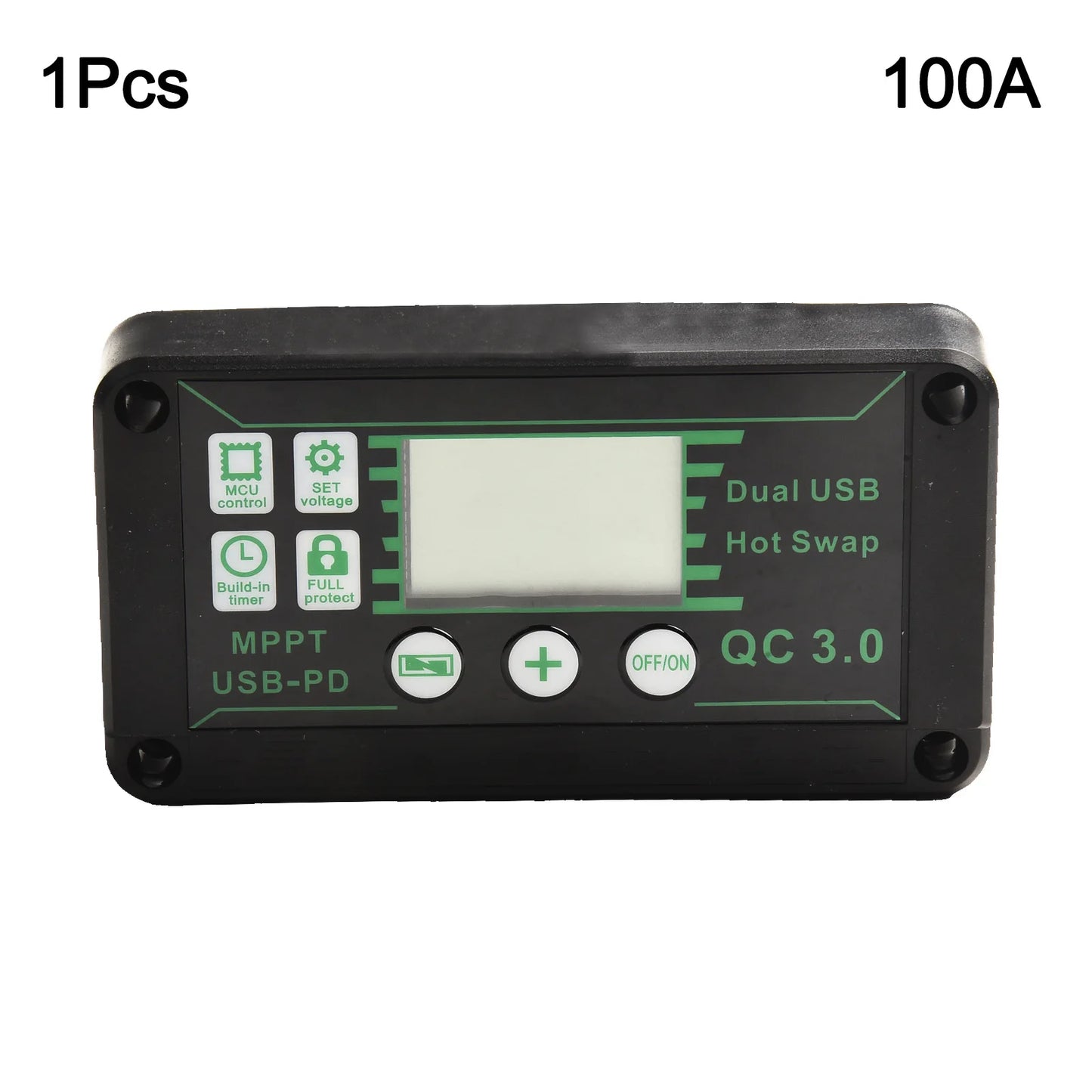 Digital Display Waterproof MPPT Solar Charge Controller Adjustable Current Options 10A 100A Efficient Energy Utilization