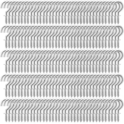 1000/50Pcs Mini Screw Hook Multifunctional Wall MountIron Screw-in Hanging Plants Holder Ceiling Hooks Cabinet Keys Cup Hanger