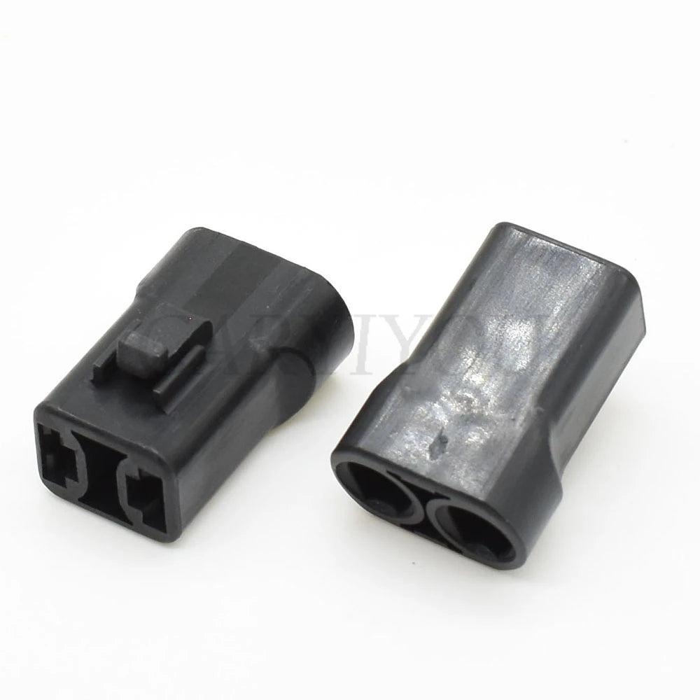 DJM7021-6.3-21 2-Pin 6.3mm Black Female Automotive Connector with Terminals
