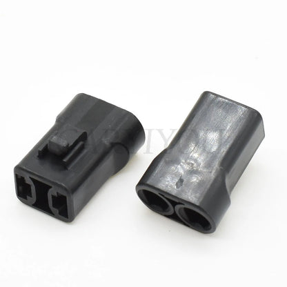 DJM7021-6.3-21 2-Pin 6.3mm Black Female Automotive Connector with Terminals