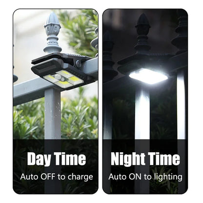 Solar Sensor Motion Light Clip on Lawn Lamp Outdoor Waterproof Work Light Camping Household Garden Lighting Courtyard Lamp