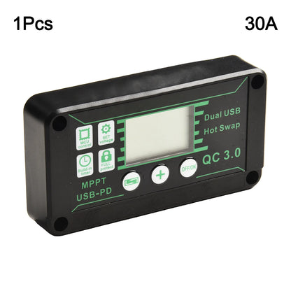 Digital Display Waterproof MPPT Solar Charge Controller Adjustable Current Options 10A 100A Efficient Energy Utilization