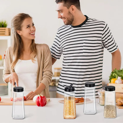 Portable Spices Seasoning Shaker Bottles Sugar Salt Pepper Jars BBQ condiment dispenser Empty Plastic Container Kitchen Gadgets