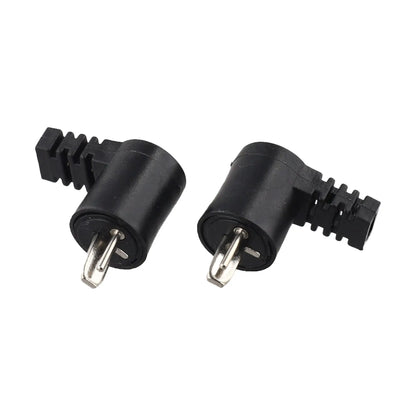 2 Pieces 2 Pin DIN Right Angle Speaker Cable Connectors for Loudspeaker Applications with Screw Terminal Design