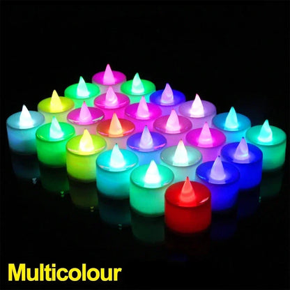 Flameless LED Tealight Candle Heart Shape 48/1PCS