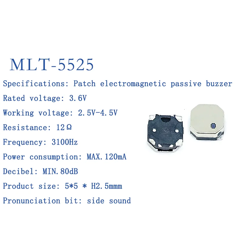 Active and Passive Electromagnetic Patch Buzzers MLT-4020 MLT-5018 MLT-5020 MLT-5030 5525 7525 8530 8540 9025 9032 9045 MLT9650