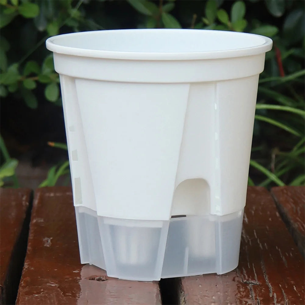 10pcs Self-watering Flower Pots Transparent Self Absorbing Water Storage Planters Flower Pots Breathable Orchid Tools