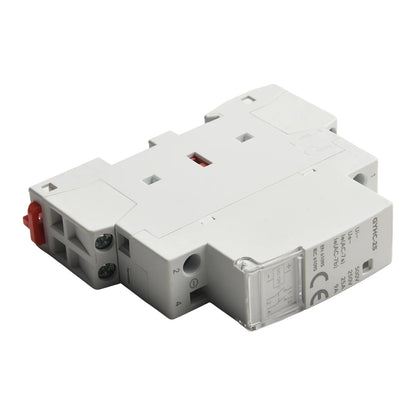 25A Contact Din Rail Mount RoHS Compliant Transparent Flip Cover Flame Retardant Plastic Low Power Consumption