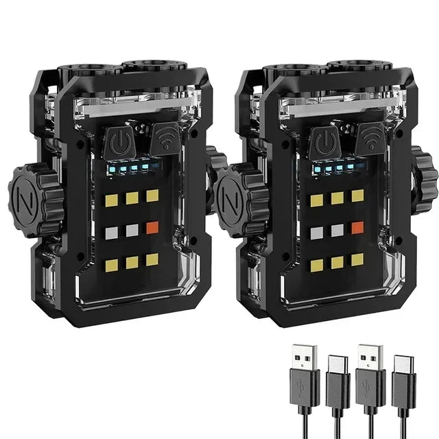 Multifunctional Mini LED Flashlight Gyroscope Type-C Rechargeable Torch