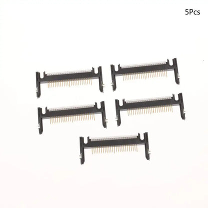 New 5Pcs 50Pin Arm Length 19.0 Patch Card Slot Connector On CF Card Holder Board Black/coffee