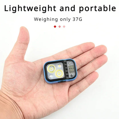 Multi-light Source Headlamp Red Light Portable LED Head Lamps Rechargeable Headlight Built-in Battery Display Waterproof Lamp