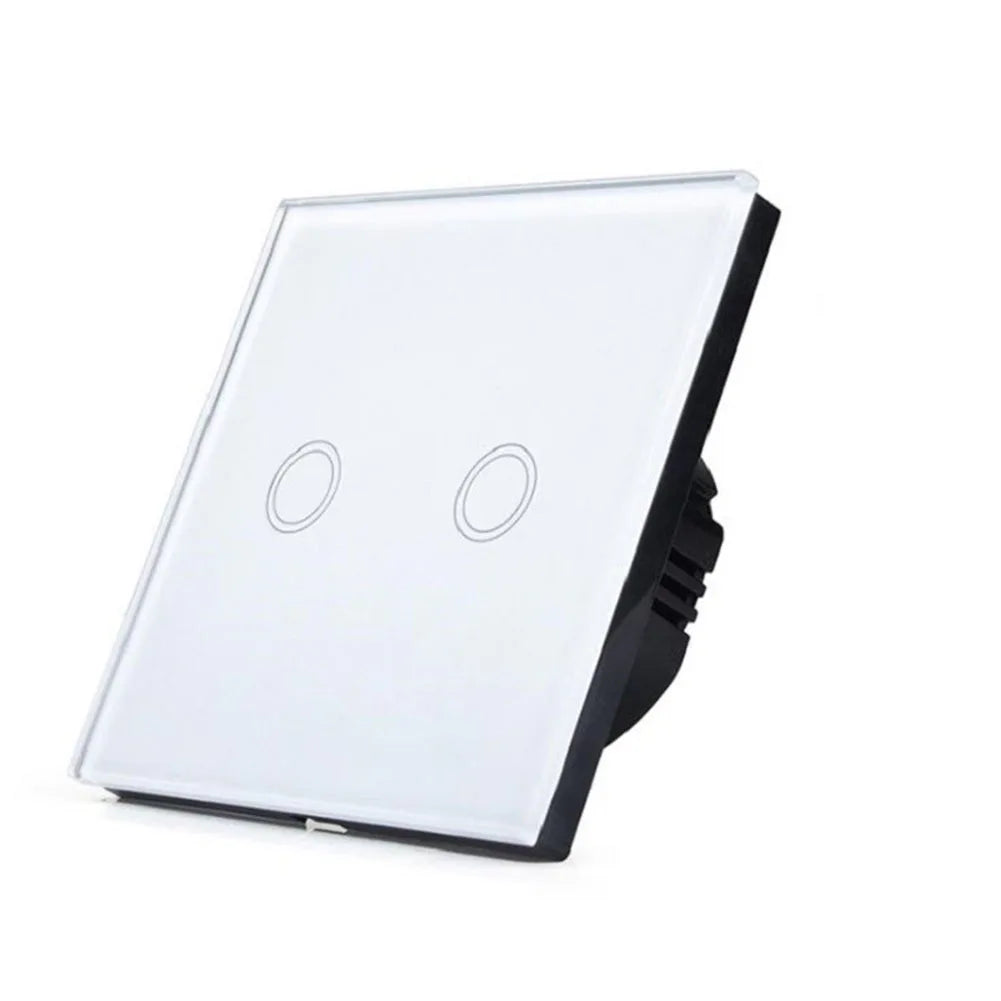 2-Gang Touch Switch Touch Dimmer Switch Office Lighting Home Decor 30 -90 Brightness Dimming No Neutral Wire Required