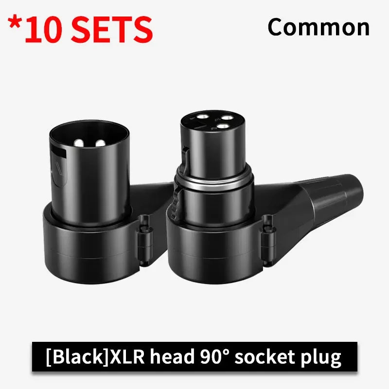 3Pin XLR Color Head Pure Copper Pin Male and Female Audio Microphone Connector Canon Welding Plug Socket