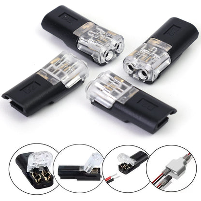 60pcs/set Waterproof Plug Wire Connector 2 Pin Way Cable Plug Car Electric Wire Snap Connectors Strip Terminal Connection Tool