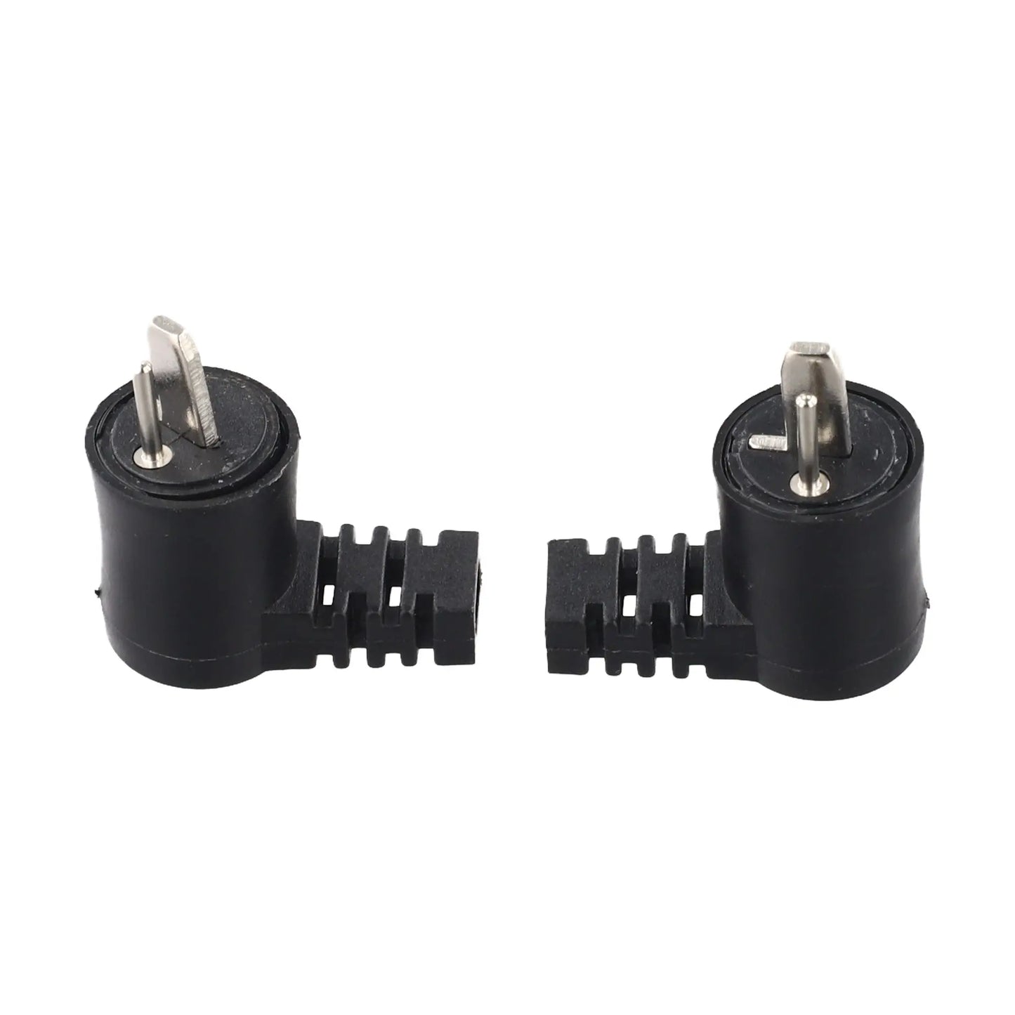 2 Pieces 2 Pin DIN Right Angle Speaker Cable Connectors for Loudspeaker Applications with Screw Terminal Design