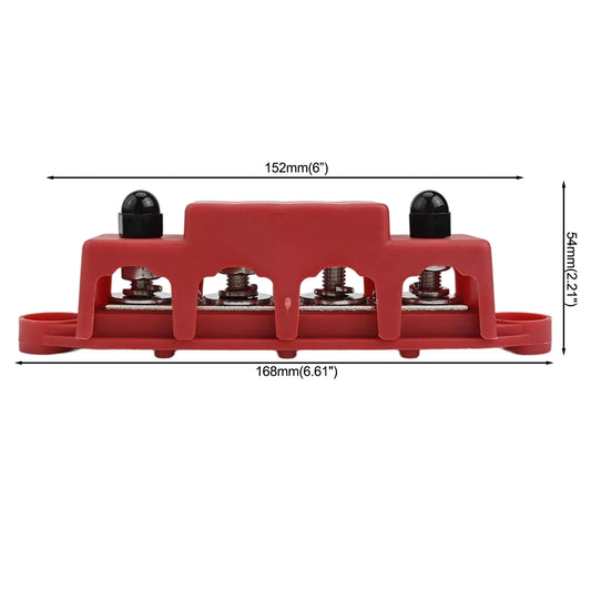 168*54mm DC Busbar Busbar Distribution Block For Power Systems Current Capacity Power Distribution Block 62.5A Rated Terminals