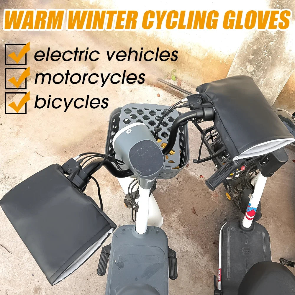 Motorcycle Handlebar Muffs Winter Equipment Mitts Warmer Gloves Waterproof Handmuffs Bicycle Handle Cover Hand Covers Warmers