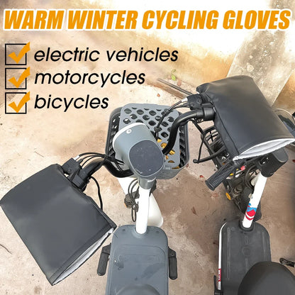 Motorcycle Handlebar Muffs Winter Equipment Mitts Warmer Gloves Waterproof Handmuffs Bicycle Handle Cover Hand Covers Warmers