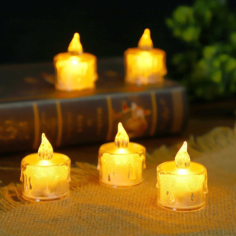 Heart-Shaped LED Flameless Candle Battery Tealight for Home Decor