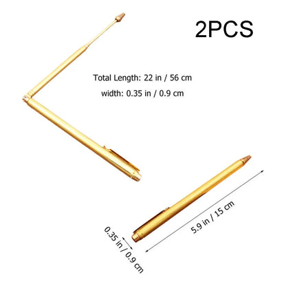 2PCS 99.9% Copper Detector Metal Detector Rod For Water Treasure Finding Tools Divining Copper Probing Rod 150MM±5MM Gathering