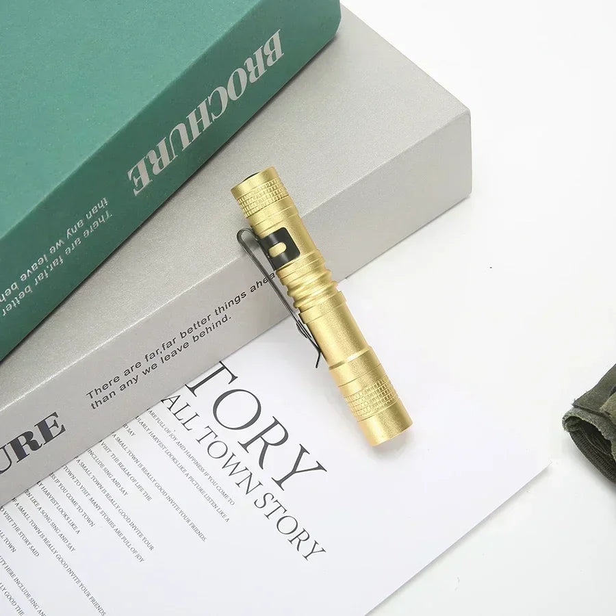 Mini Portable LED Pen Light with Clip Ultra Bright High Lumens Pocket Handheld Flashlight Torch for Camping Outdoor Emergency