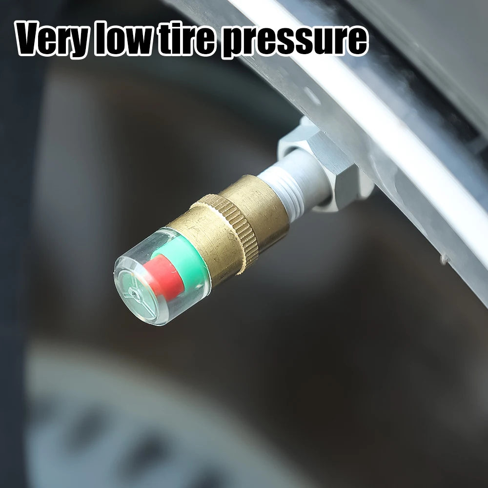 8/1pcs Car Tire Pressure Indicator Tire Pressure Gauge Indicator Alert Monitoring Valve Cap Sensor External Valve Detection
